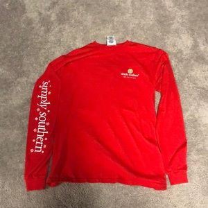 Red simply southern shirt